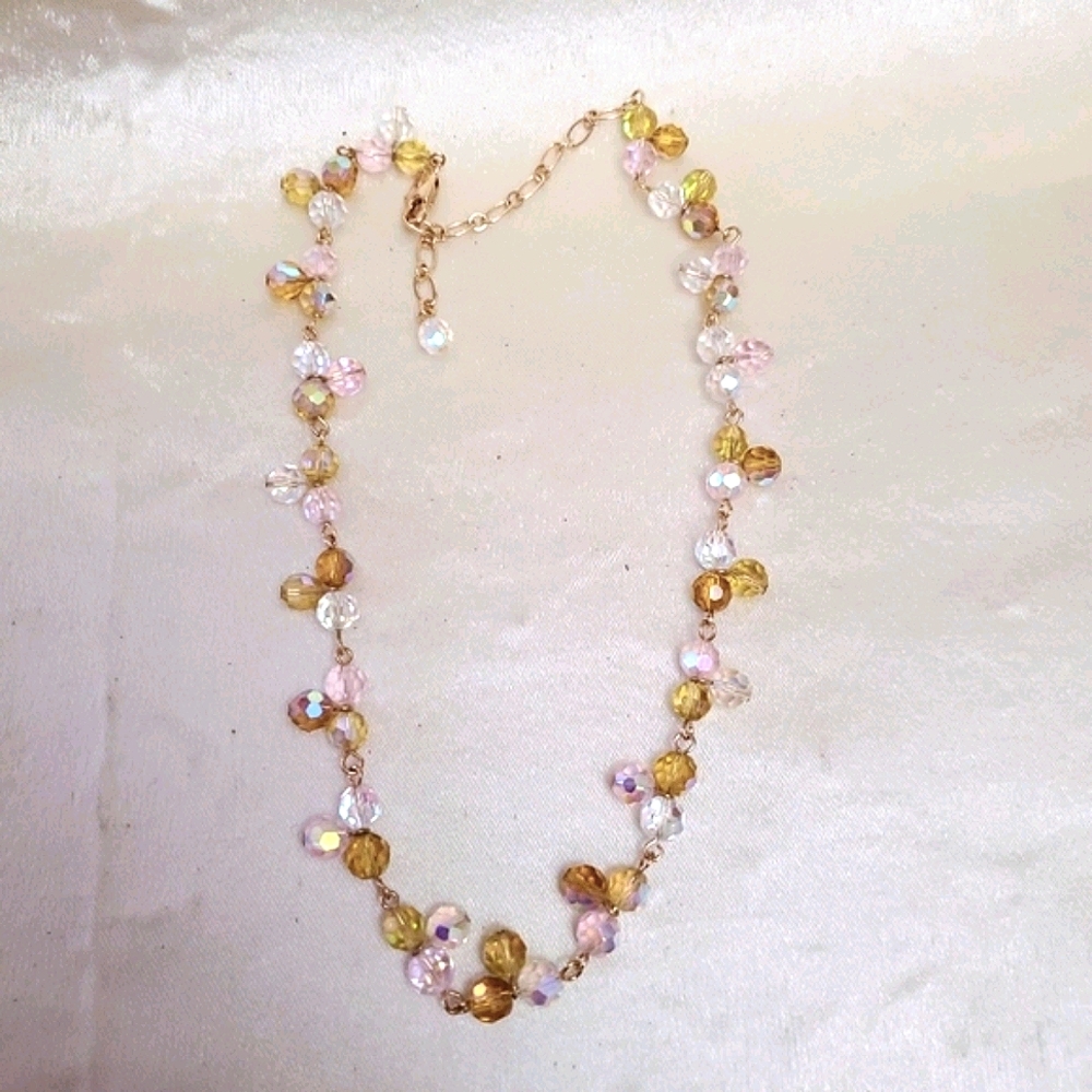 NWT Park Lane Necklace Yellows Pinks Amber